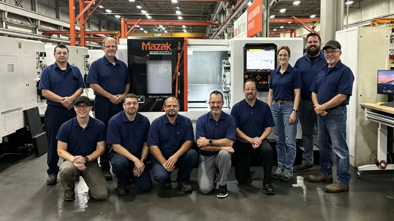 YAOSHG CNC machining workshop — precision parts manufacturing for flexographic printing presses